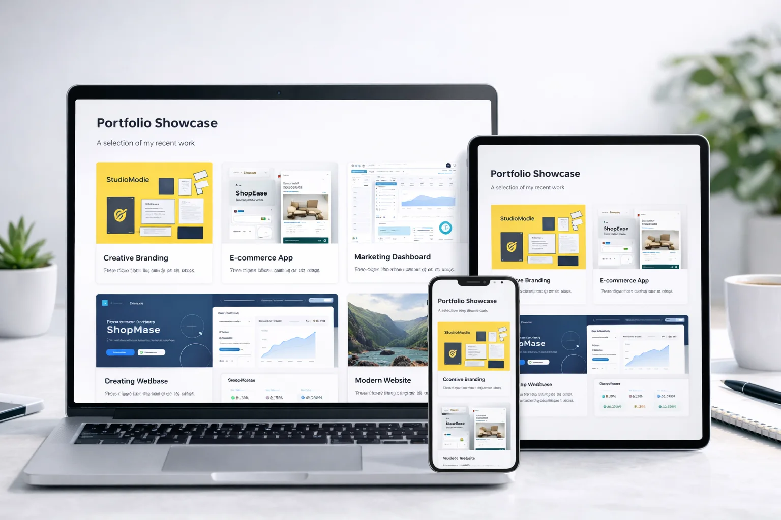 Portfolio showcase visual