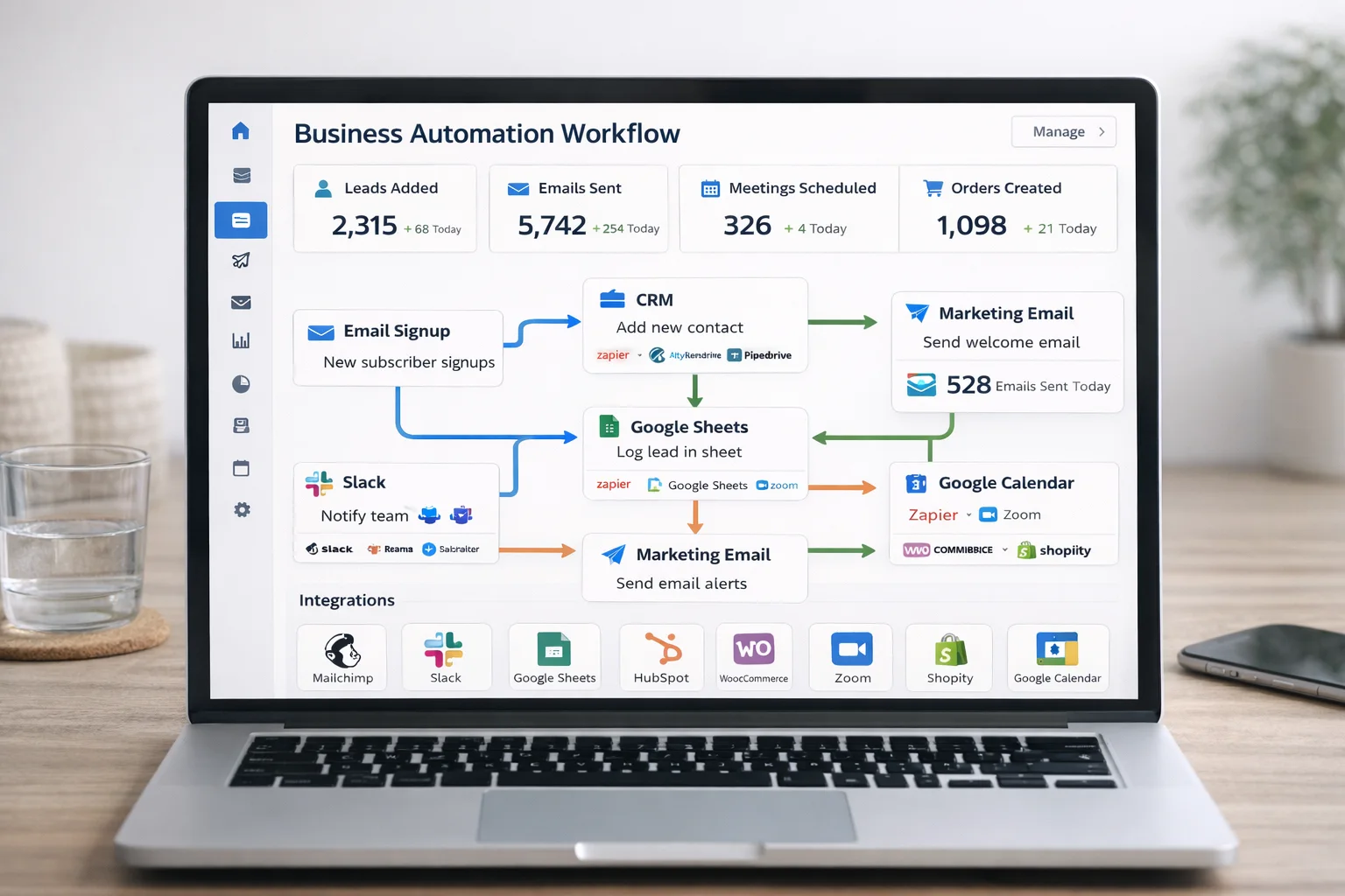 Automation and workflow project visual