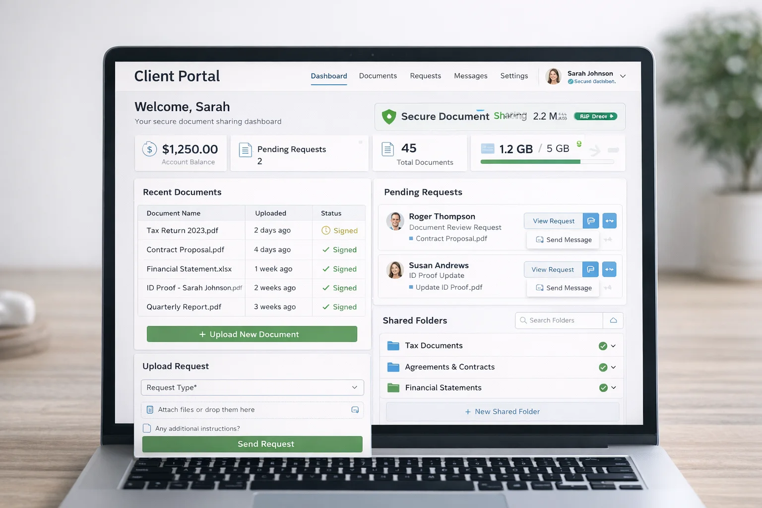 Client portal project visual