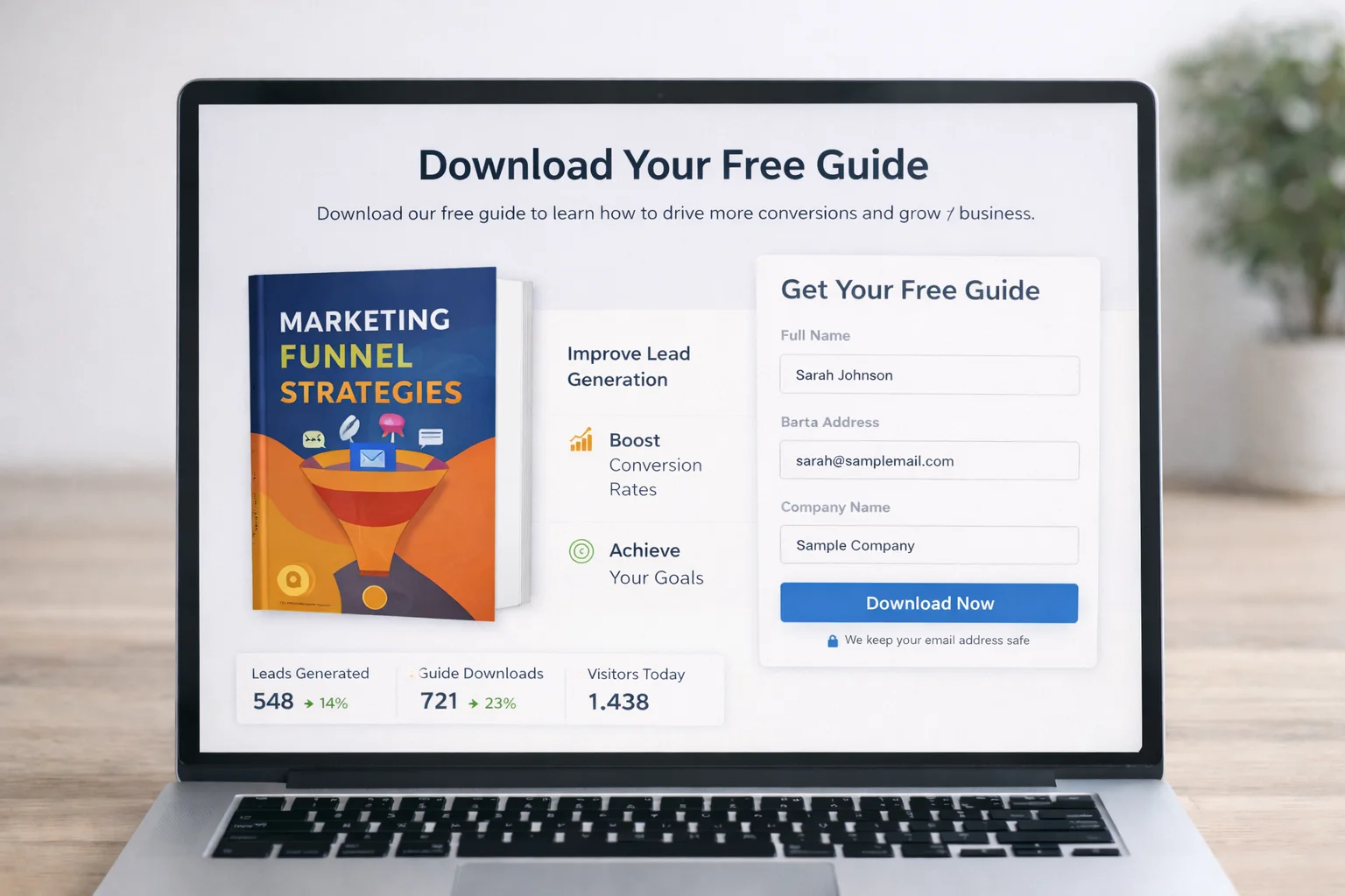 Lead capture funnel visual