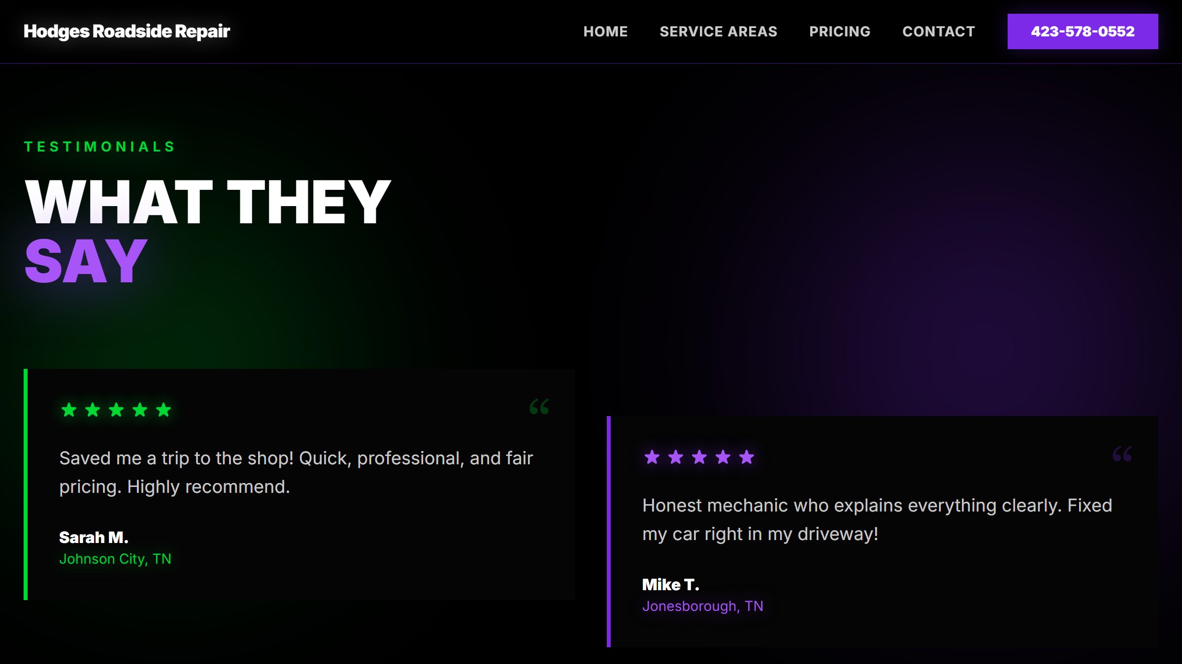 Hodges Roadside Repair screenshot 3