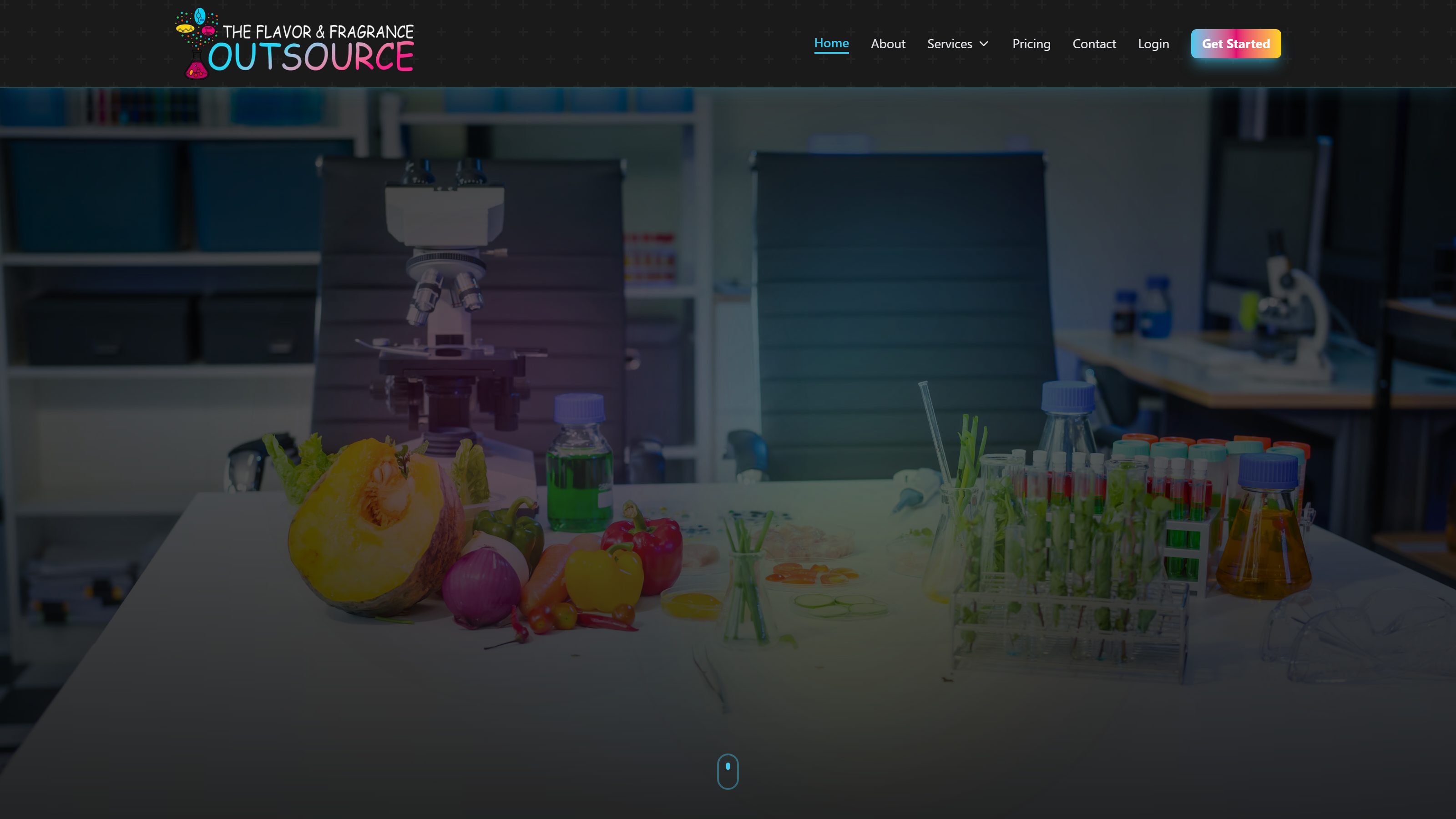 The Flavor and Fragrance Outsource hero screenshot